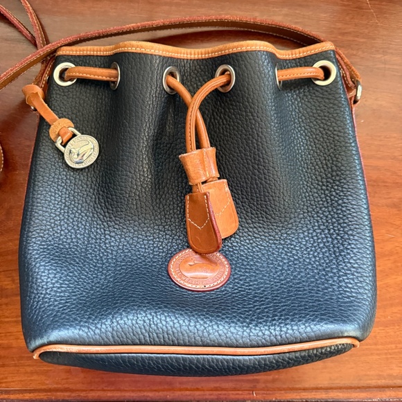 Dooney & Bourke Black and Brown Leather Bag - Picture 2 of 12